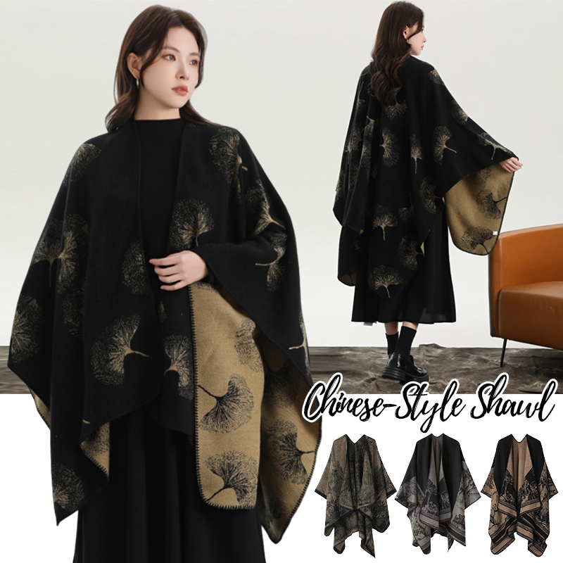 Winter Clothing Ideas For Women - Printed Knitted Shawl for Women Autumn
