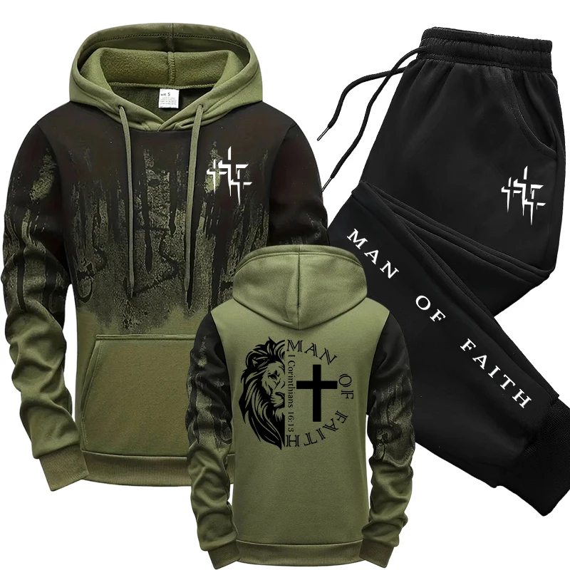 Winter Clothing For - Man of Faith Pattern Men's Set