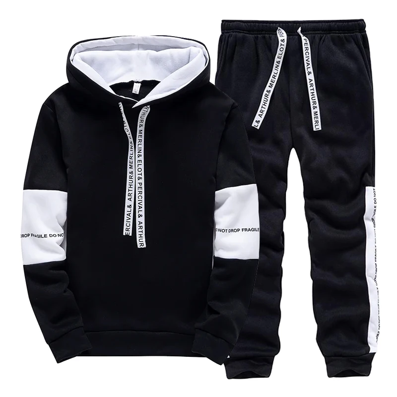 Black White Men's Tracksuit Fa - огляд і ціна Winter Clothing For
