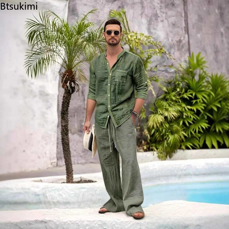New Men's Casual Cotton Linen  - огляд і ціна Winter Clothing For Men
