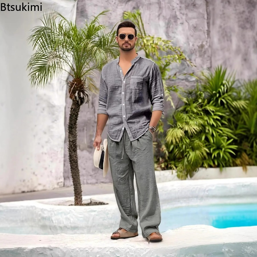 New Men's Casual Cotton Linen  - огляд і ціна Winter Clothing For Men