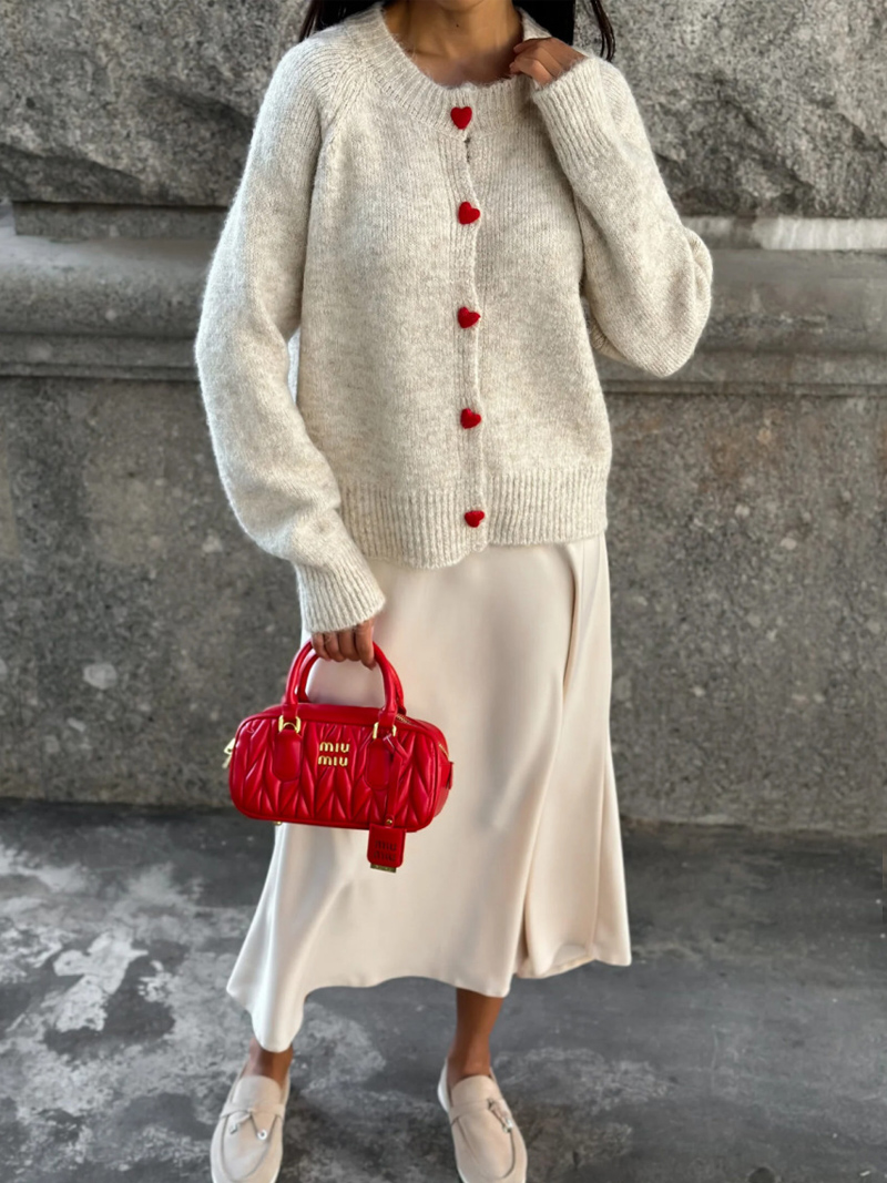 DGLUKE Crew Neck Knit Cardigan - огляд і ціна Winter Clothing Zara